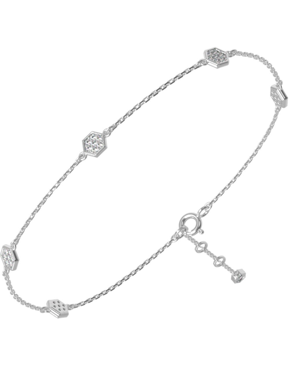 Браслет из белого золота c бриллиантами