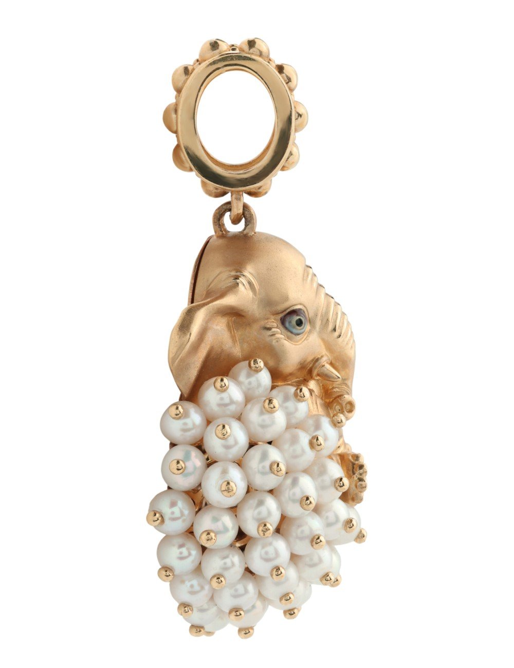 Подвеска из золота c эмалью и жемчугом