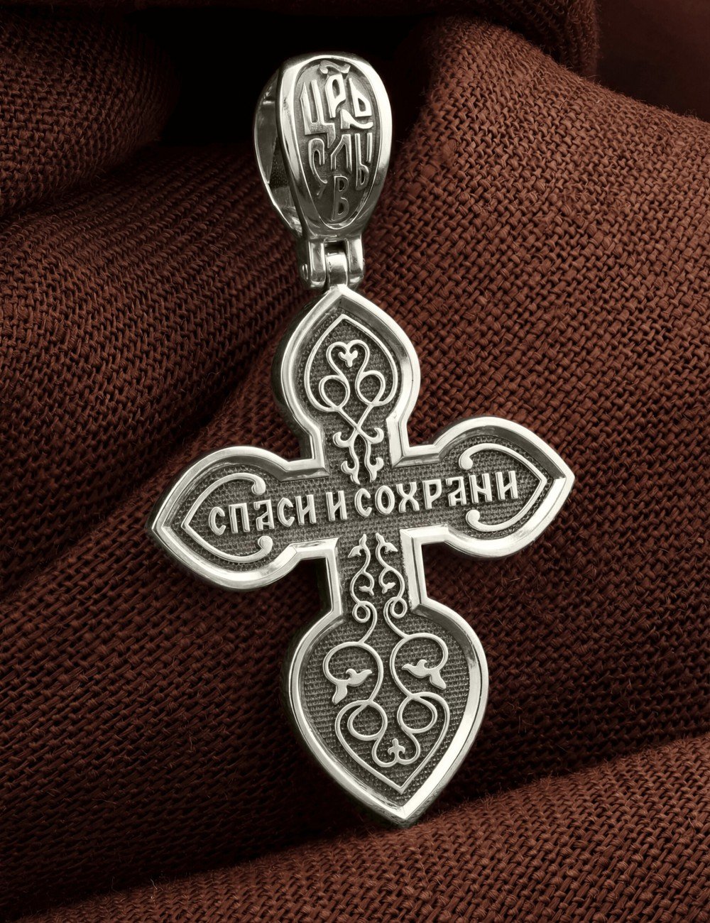 Крест из белого золота