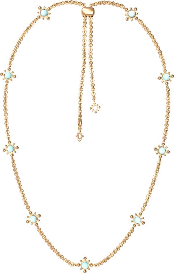 Колье из золота c бирюзой