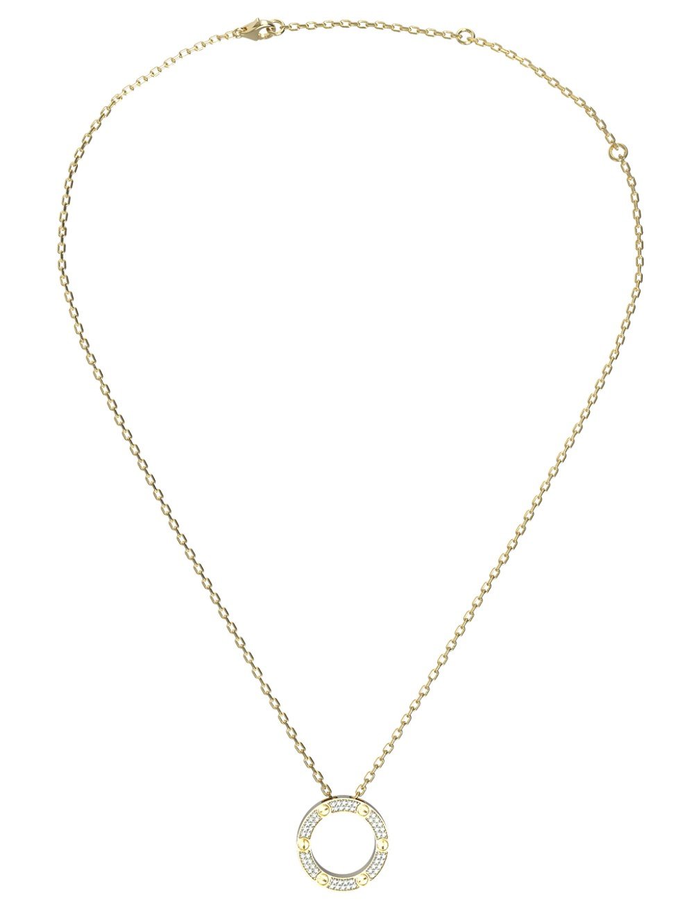 Колье из лимонного золота c бриллиантами