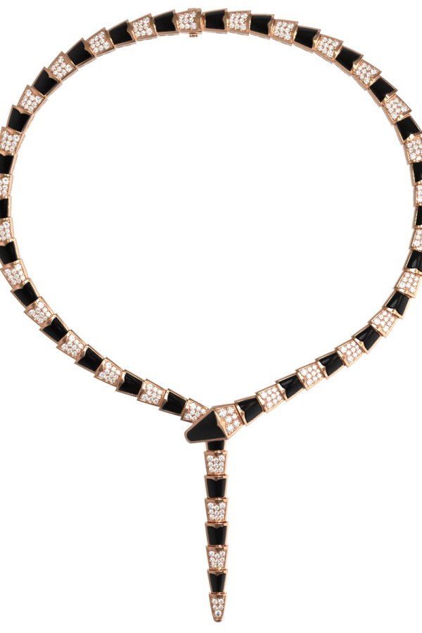 Колье из золота c бриллиантами и ониксом