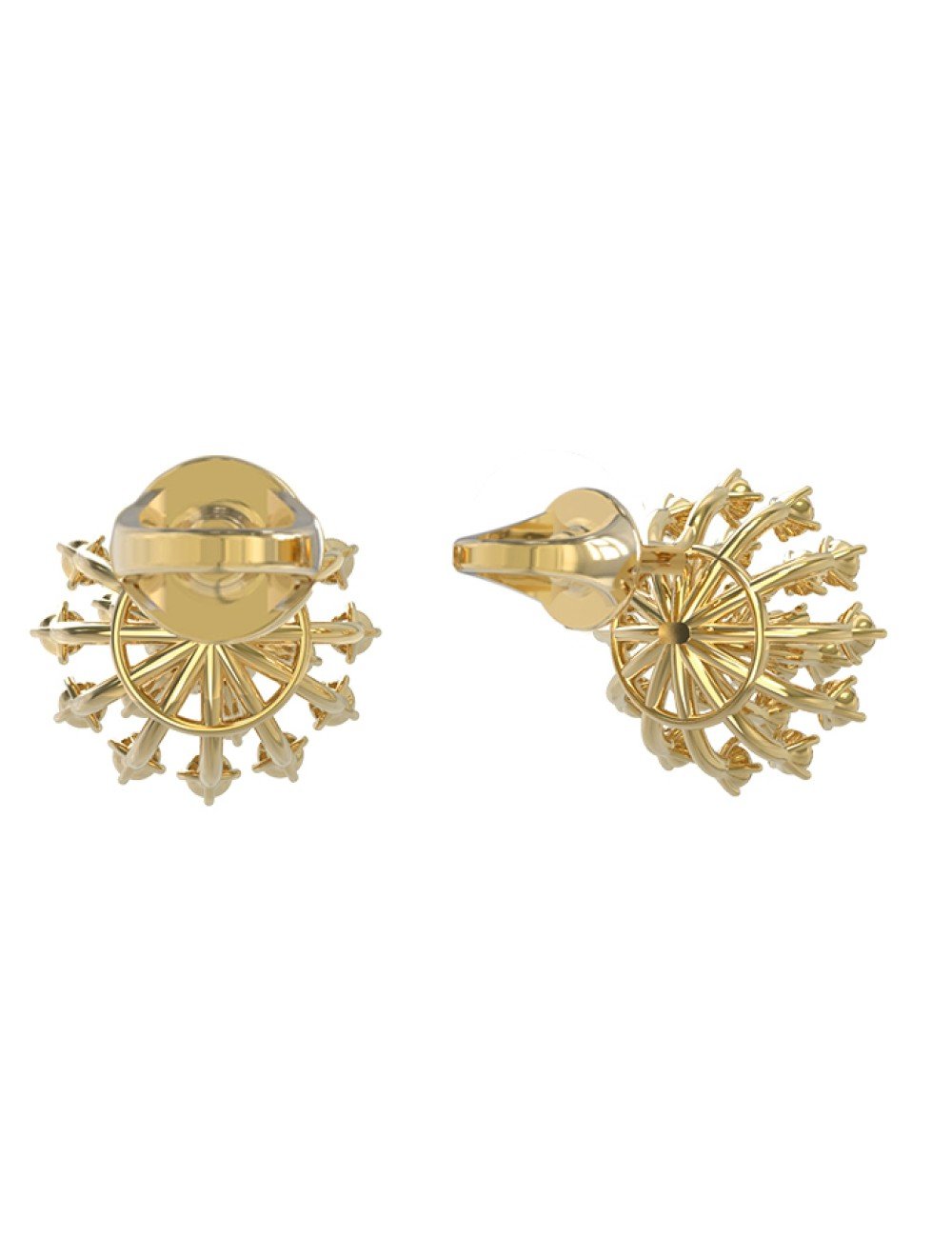 Серьги из лимонного золота c бриллиантами