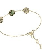 Браслет из лимонного золота c малахитом и перламутром