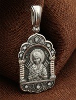 Образок из белого золота c бриллиантами