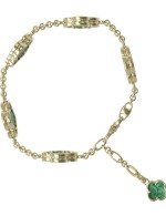 Браслет из лимонного золота c малахитом