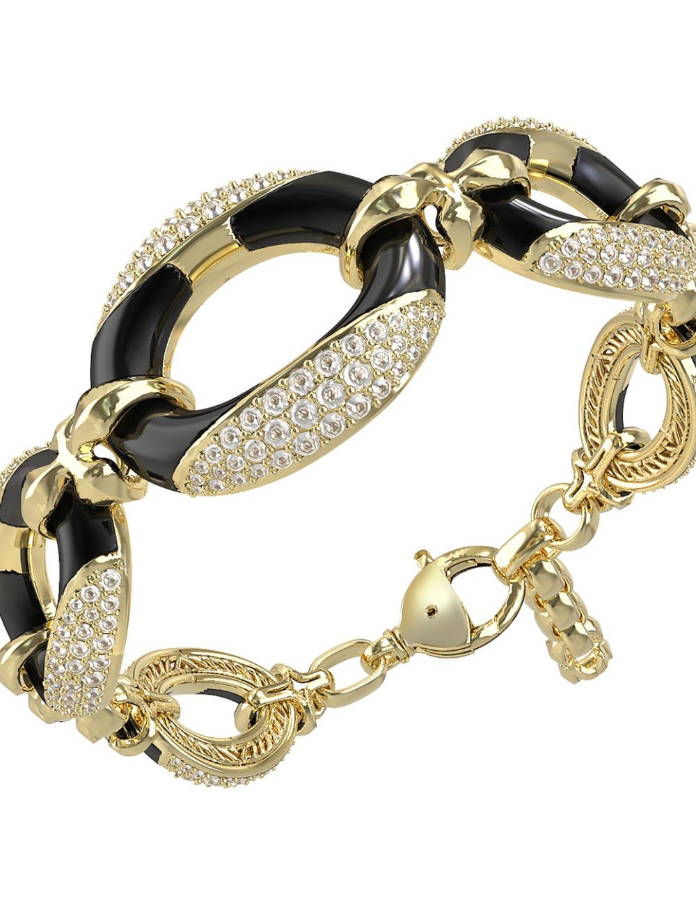 Браслет из лимонного золота c бриллиантами и ониксом