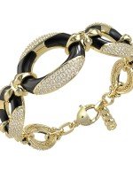 Браслет из лимонного золота c бриллиантами и ониксом