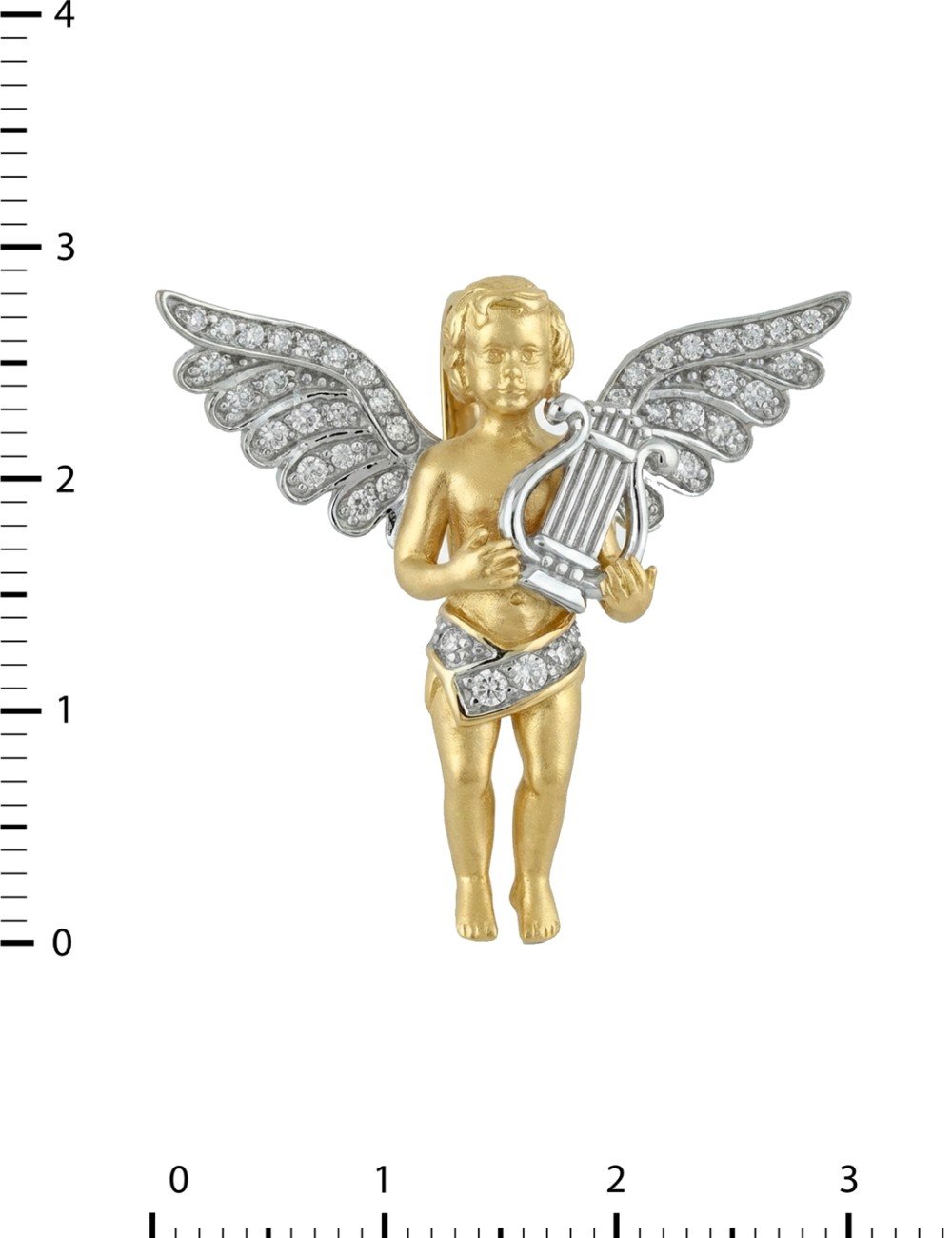 Подвеска из лимонного золота c фианитом