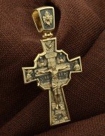 Крест из лимонного золота