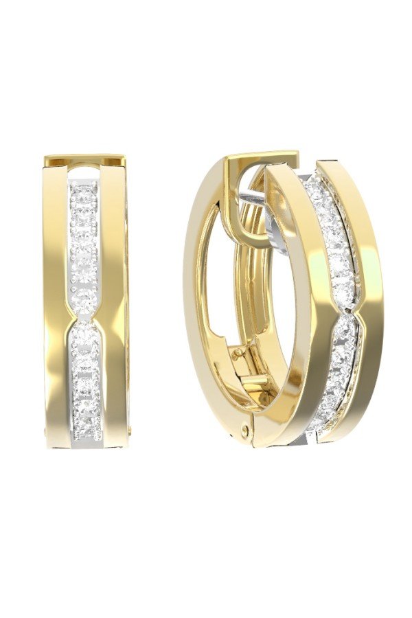 Серьги из лимонного золота c бриллиантами