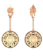 Серьги из золота c эмалью и ониксом