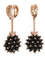 Серьги из золота c эмалью и ониксом