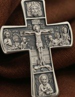 Крест из белого золота