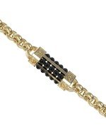 Цепь из лимонного золота c ониксом