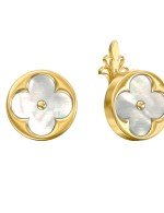 Серьги из лимонного золота c перламутром