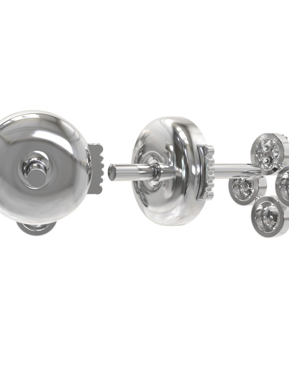 Серьги из белого золота c бриллиантами