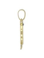 Подвеска из лимонного золота c эмалью, лазуритом, малахитом и перламутром