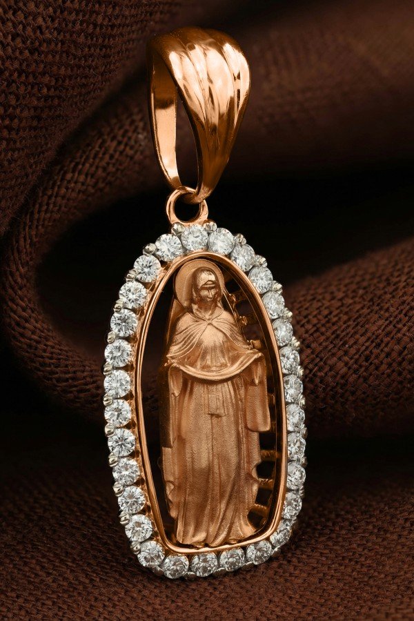 Образок из золота c бриллиантами