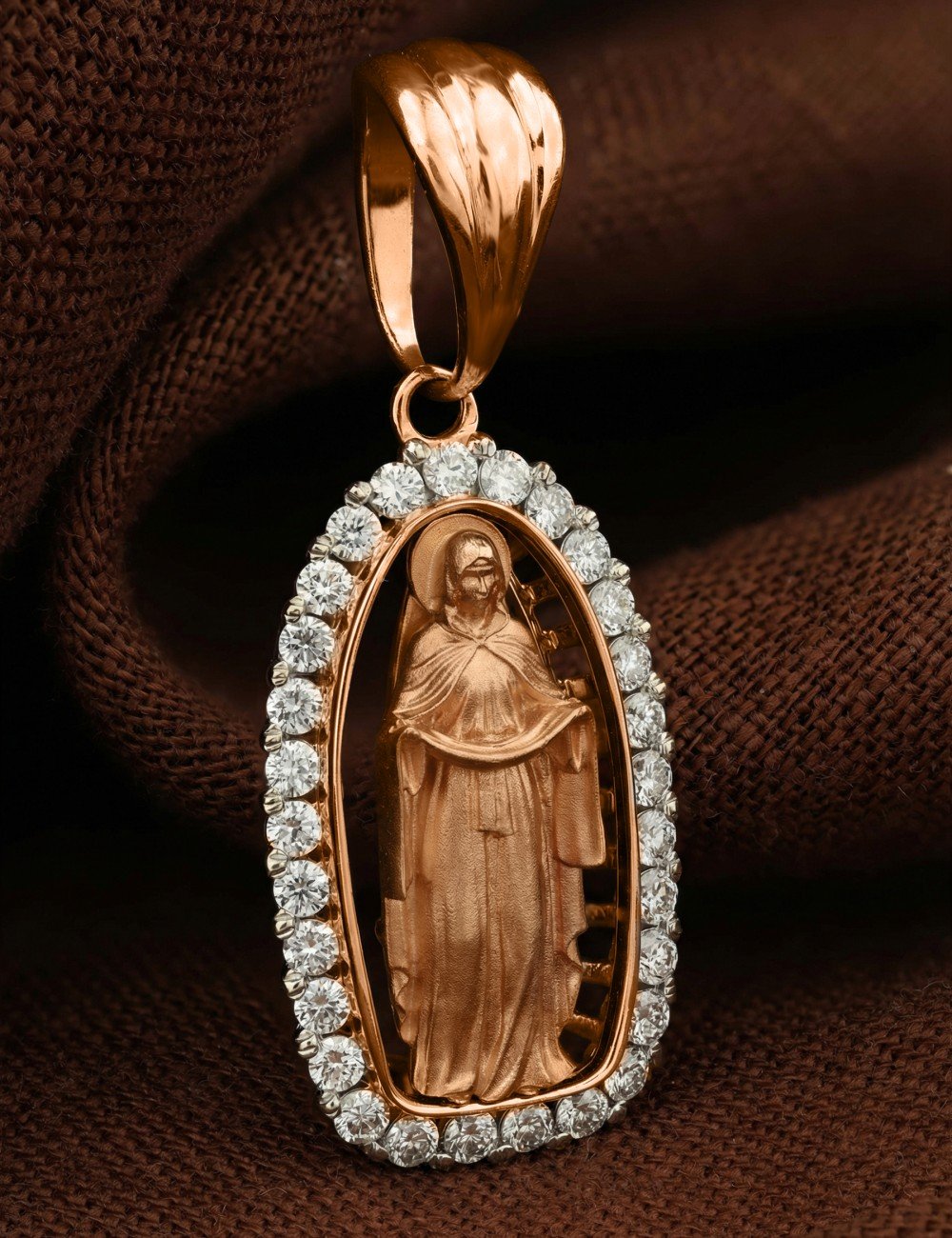 Образок из золота c бриллиантами