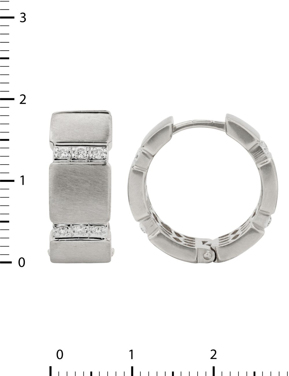 Серьги из белого золота c бриллиантами