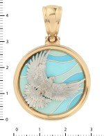 Подвеска из золота c эмалью