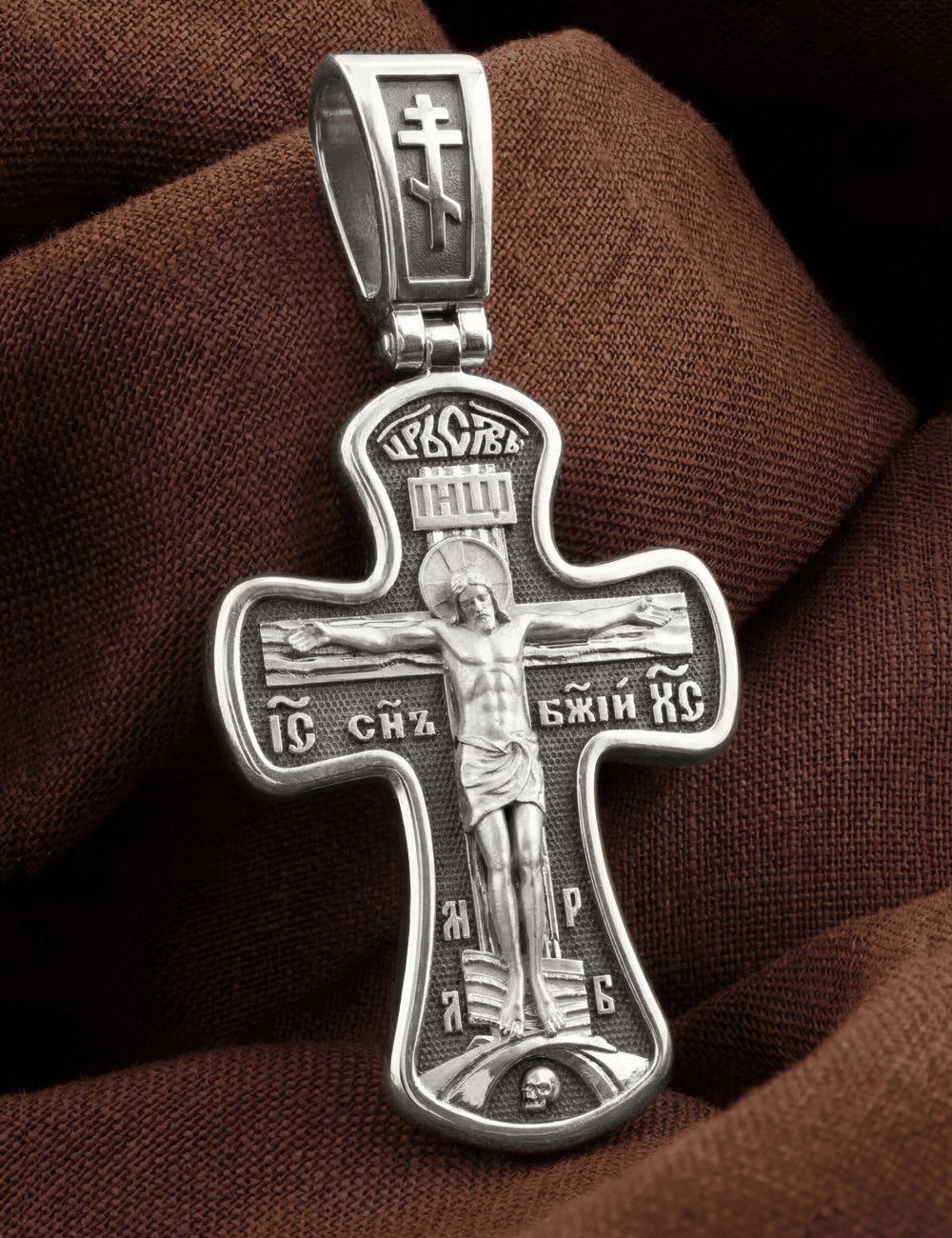 Крест из белого золота