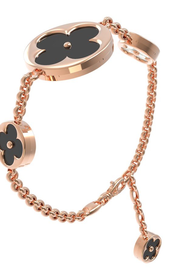 Браслет из золота c ониксом и перламутром