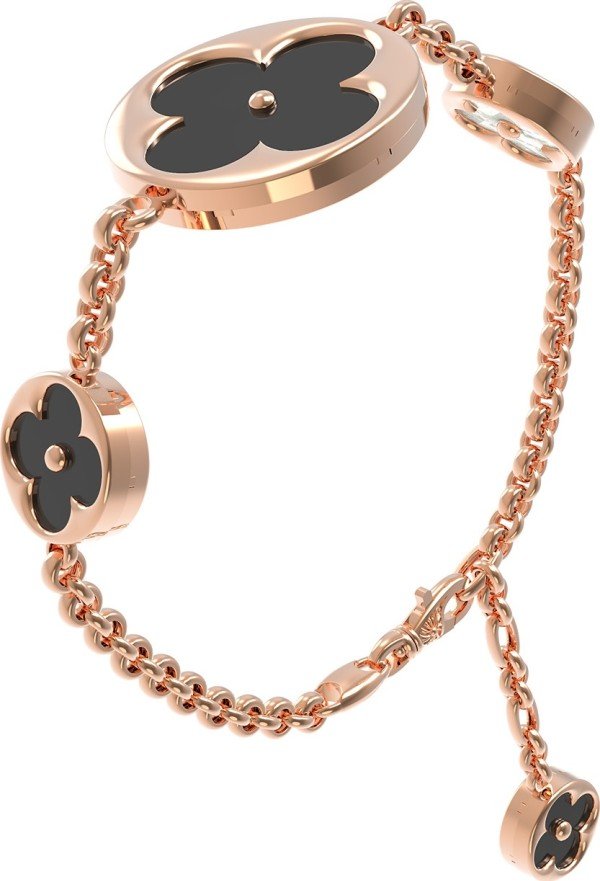 Браслет из золота c ониксом и перламутром