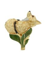 Кольцо из лимонного золота c эмалью