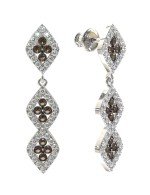 Серьги из белого золота c бриллиантами