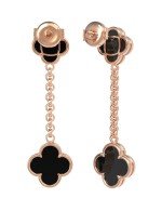 Серьги из золота c ониксом