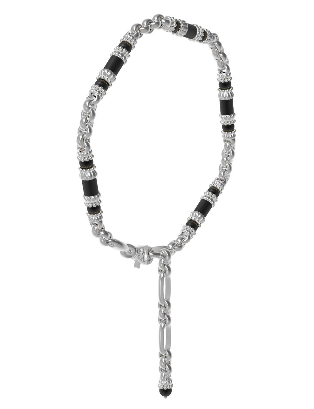 Браслет из белого золота c ониксом