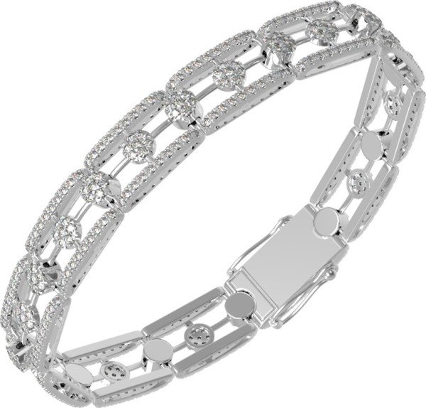 Браслет из белого золота c бриллиантами