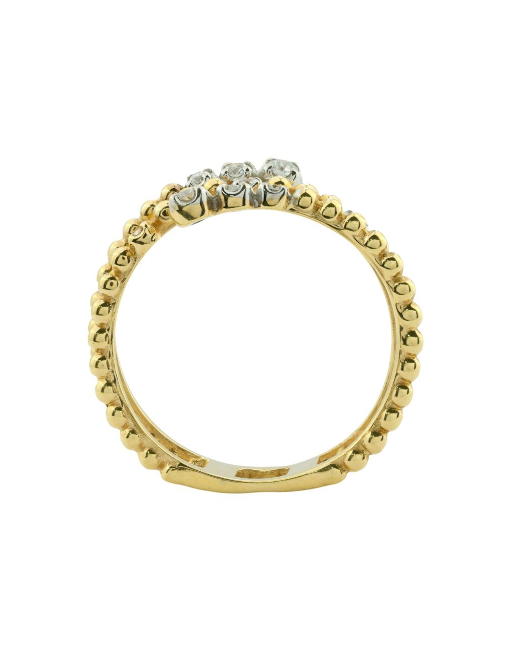 Кольцо из лимонного золота c бриллиантами