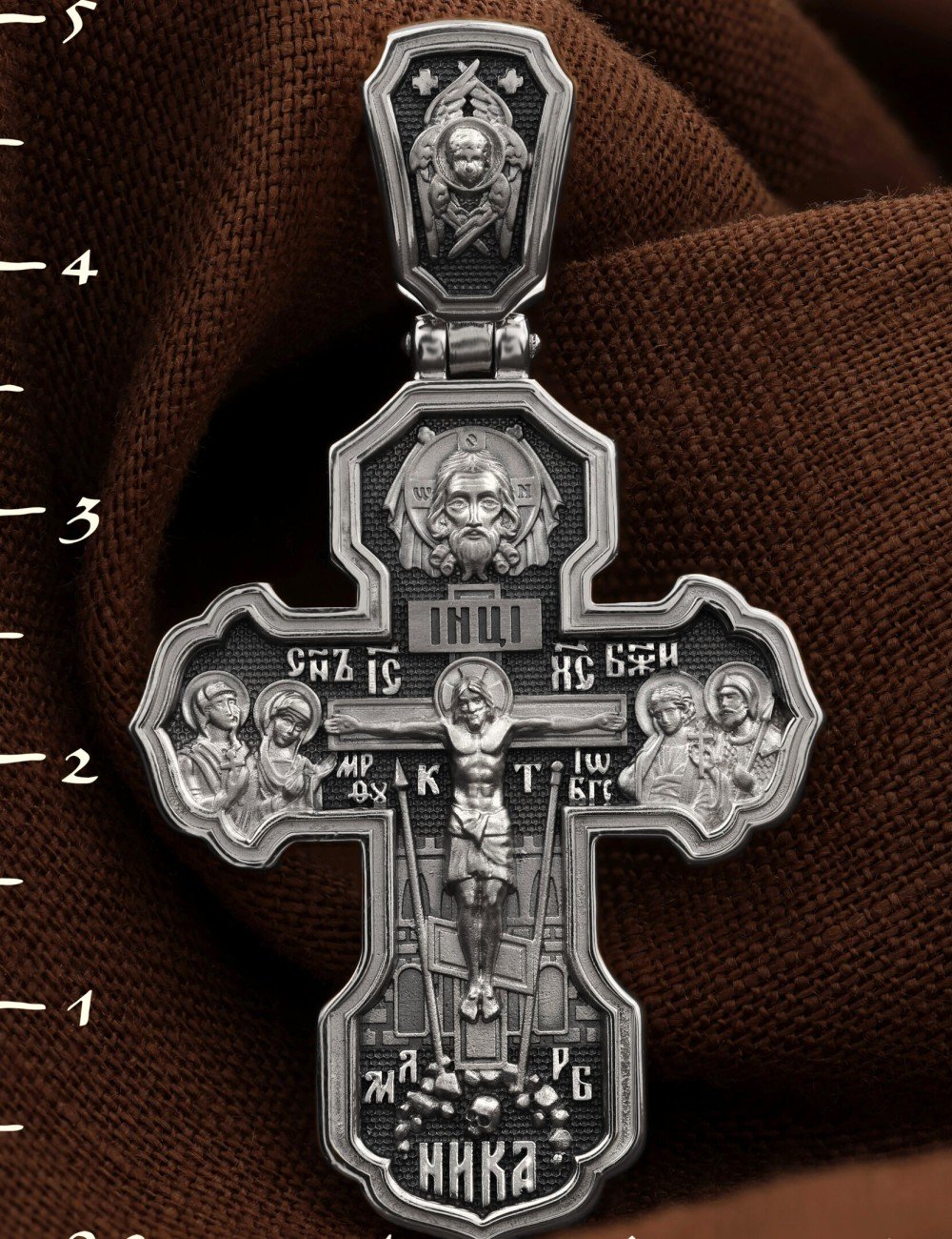 Крест из белого золота