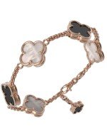 Браслет из золота c ониксом и перламутром