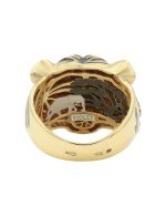 Кольцо из лимонного золота c эмалью