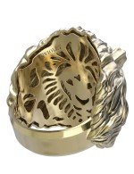 Кольцо из лимонного золота c эмалью