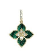 Подвеска из лимонного золота c бриллиантами и малахитом
