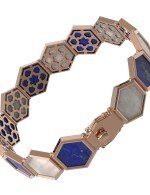 Браслет из золота c лазуритом и перламутром