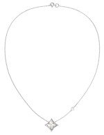 Колье из белого золота c бриллиантами и перламутром