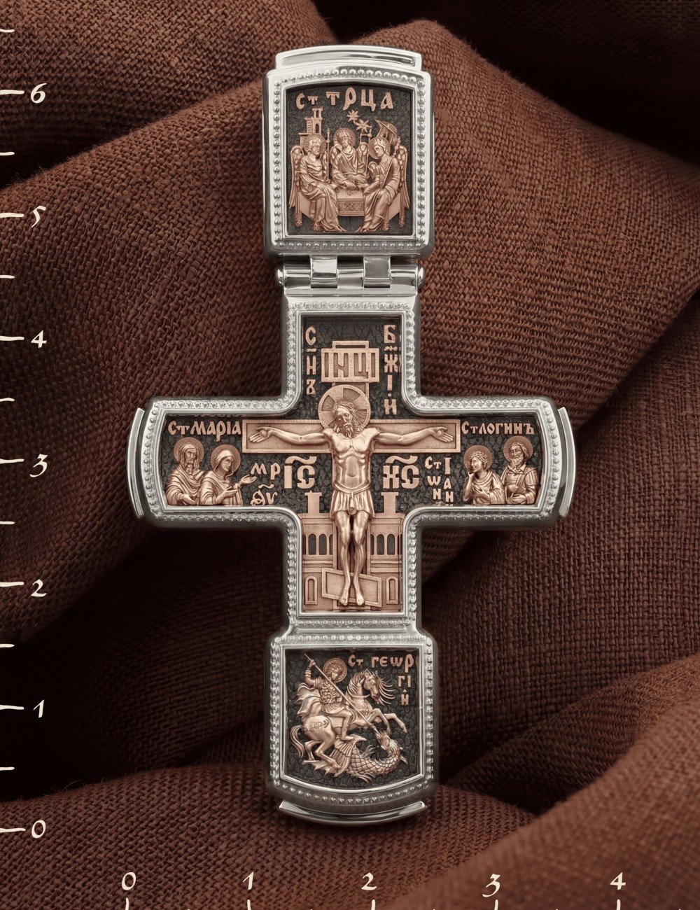 Крест из белого золота