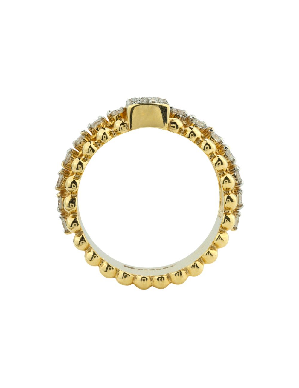 Кольцо из лимонного золота c бриллиантами