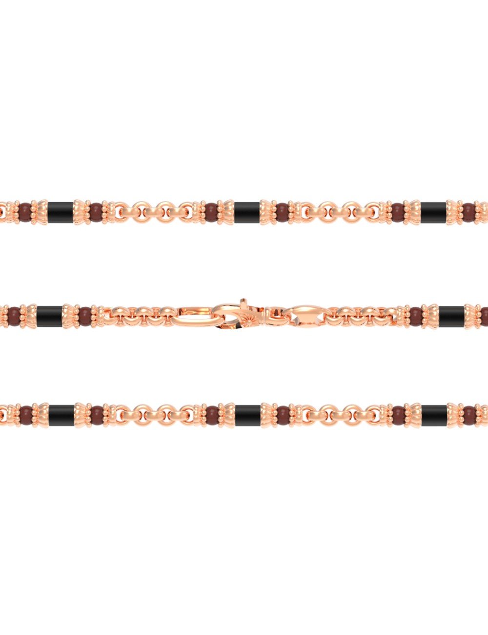 Цепь из золота c ониксом и кораллом