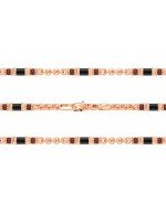 Цепь из золота c ониксом и кораллом