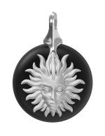 Подвеска из белого золота c ониксом