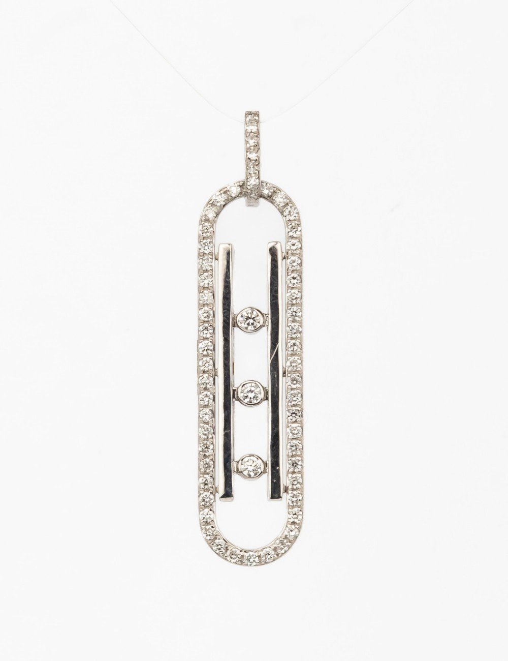 Подвеска из белого золота c бриллиантами