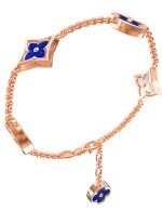 Браслет из золота c лазуритом и перламутром