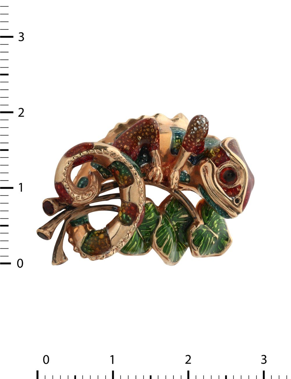 Подвеска из золота c эмалью и гранатом